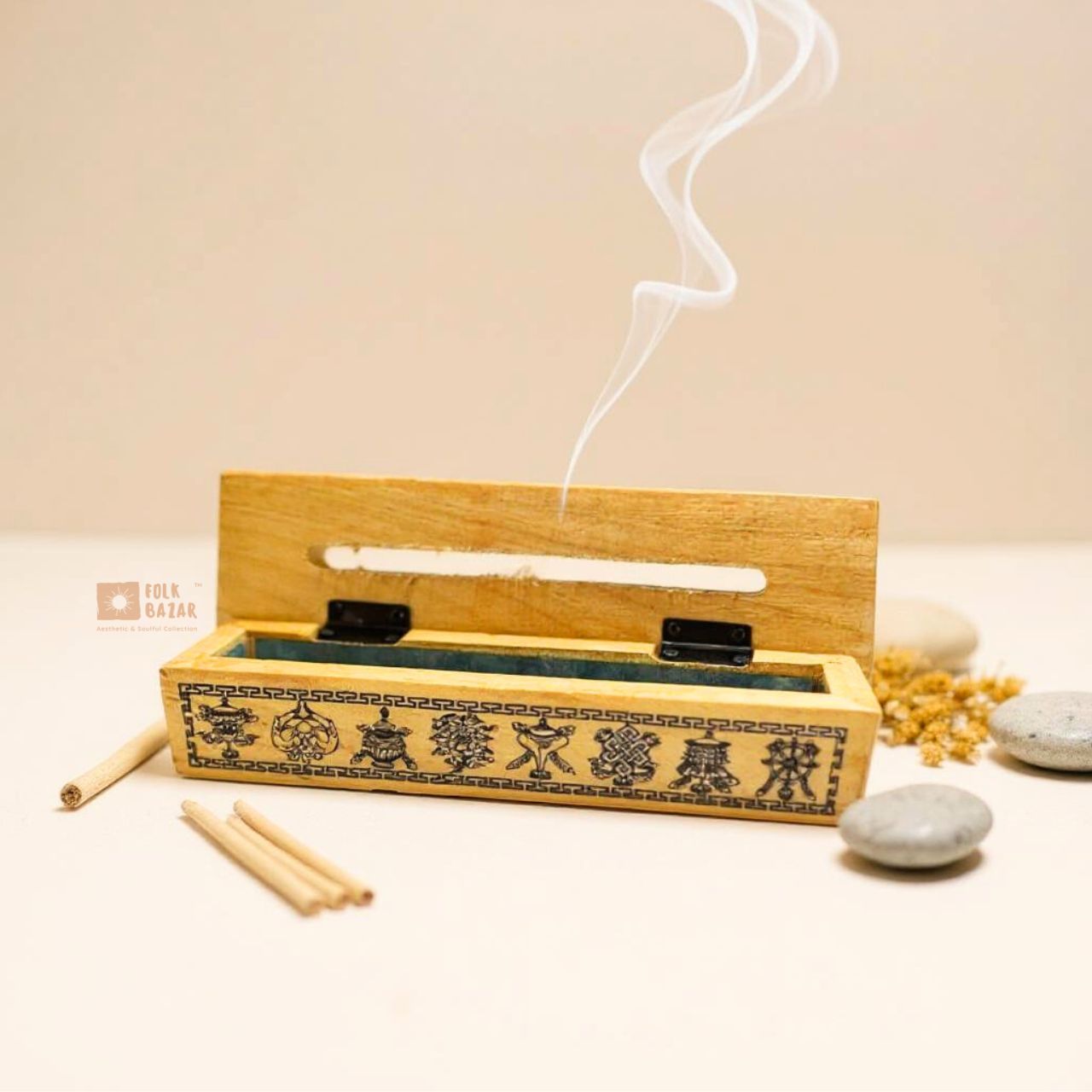 Open Wooden Incense Burner